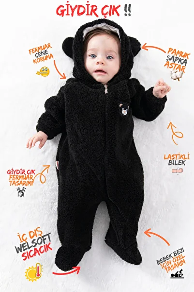 Baby Animals Welsoft Unisex Girl Boy Baby Sleeping Bag - Plush Zippered Winter Children's Costume