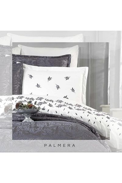 Çapa Home Çapa Home 9 Piece Bridal Set - Palmera Bed Cover, Embroidered Duvet Cover and Çarsaf 6 Pillowcase