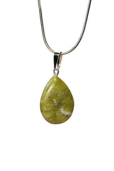 STUMBANNG Aquamarine Natural Stone Chain Handmade Necklace End: 3 cm Chain: 20 cm Boxed