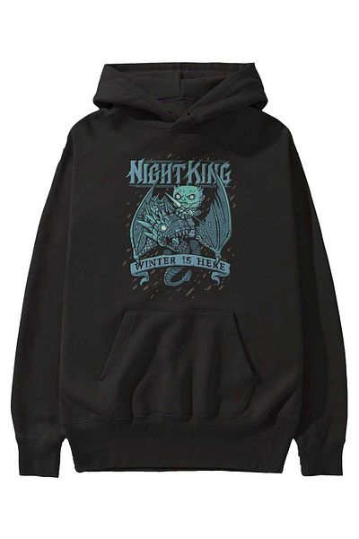 Ankhises Hanorac negru oversize cu glugă Game of Thrones - Bărbați Femei