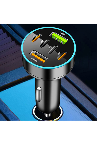 Kebidumei 4PD 2USB 250W 8/6 Ports Car Charger Fast Charging PD QC3.0 USB Type...