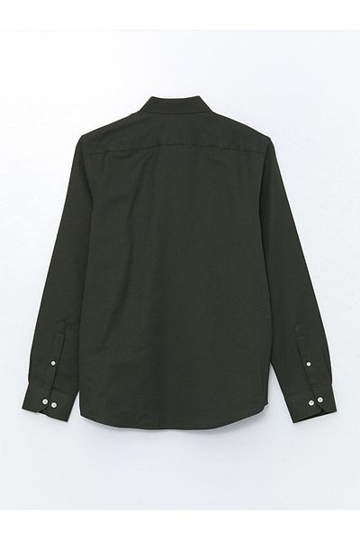 LC Waikiki Lcwaıkı Formal Khaki Slim Fit Long Sleeve Dobby Men's Shirt