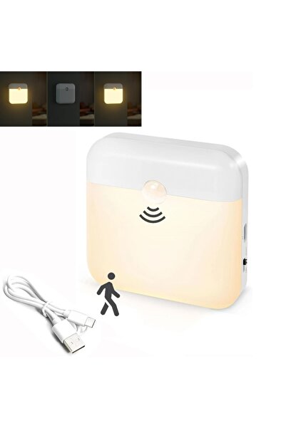 Choice Warm Light Motion Sensor Night Light Rechargeable Stick-On LED Closet ...