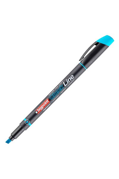 Bigpoint Blue Highlighter Highlight Pen - Water Based and Dry Resistant, Pocket Type