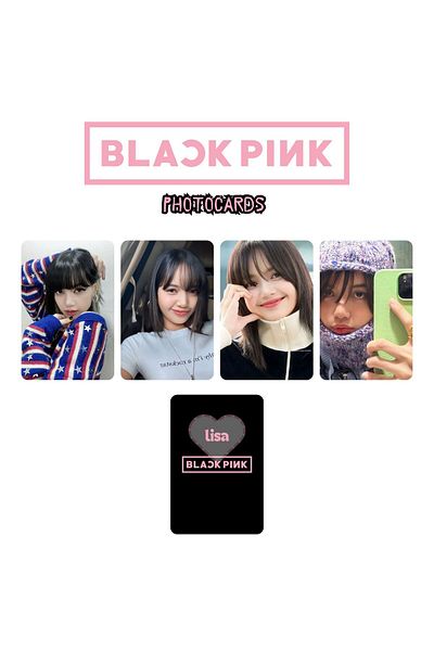 Kpop Dünyasi Blackpink'' Lisa'' Photocards Set 2