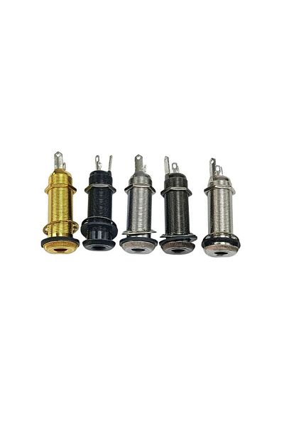 Choice Chrome 10pcs 10pcs/lot Electric Guitar Bass Parts 6.35mm Stereo Output Input 1/4 Inch Jack Socket Pl