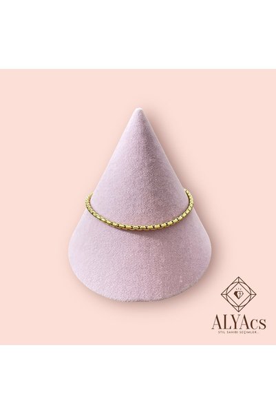 alyacs Intertwined Gold Color Chain Steel Bracelet