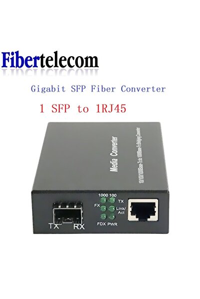 choice2 محول وسائط جيجابت SFP واحد إلى منفذ RJ45 واحد، يدعم نقل واستقبال بيان...