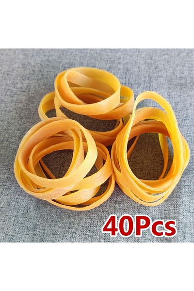 Choice 40pcs 40pcs Large Size 6cm/2.4inch Rubber Band Yellow Elastic Rubber Bands Home Kitchen School Offic