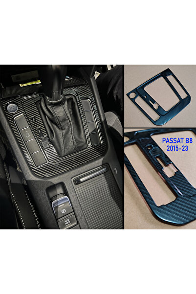 GCP German Car Parts Passat B8 Karbon Desenli Vites Paneli Çerçevesi - Passat B8 Orta Konsol Çerçeve