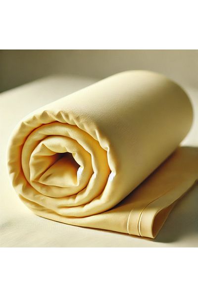 Sisthree Yellow Single Combed Cotton Sheet - 100% Cotton, Elastic