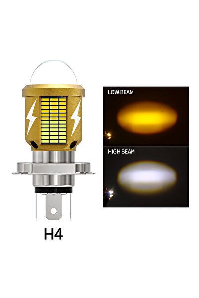 Choice H4 White N Yellow Oprah H4 LED Motorcycle Headlight Bulb H6 BA20D Led ...