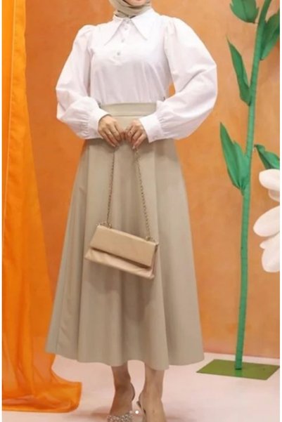 Butik Eylül ,Deri Etek,Kloş Model