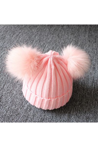 OEM Alex Hat with 2 Drool Pom Poms (Color: Pink)