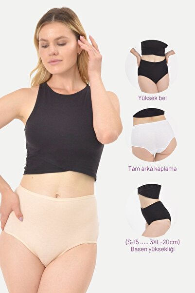 LadyMelex Chiloți pentru femei, slip cu talie înaltă, 5 buc. Culori închise (S-M-L-XL-2XL-3XL) 100% țesătură moale