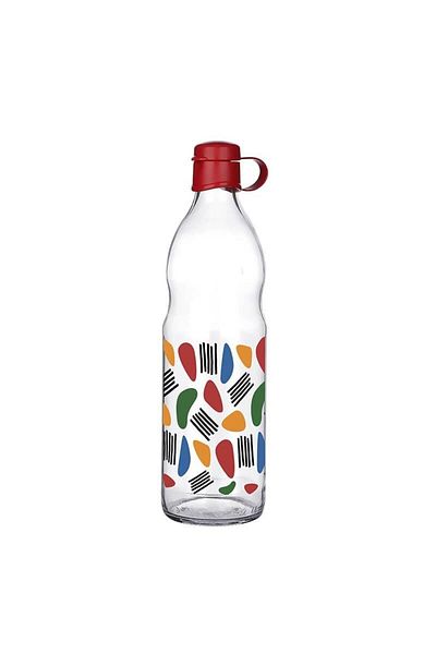 Ovebu Frido Patterned Glass Water Bottle 1000 ML