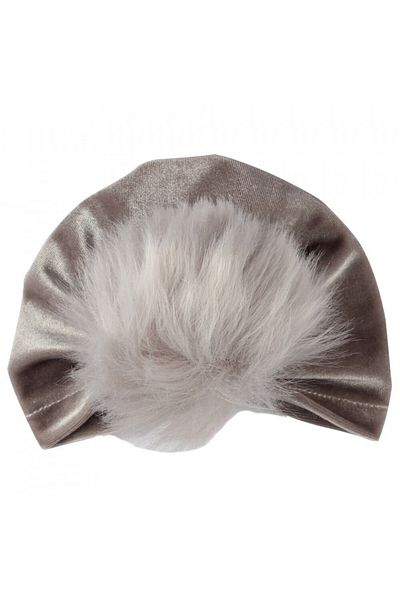 OEM Drool Velvet Baby Turban (Color: Gray)