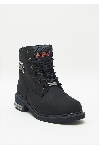 Harley Davidson Jim Ανδρικές μαύρες μπότες Nubuck