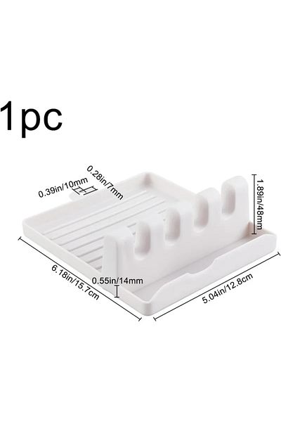 Choice 1Pc Paint Brush Rest Holder White Plastic 4 Slots Paintings Brushes Rests Drip Tray Pad for Water...