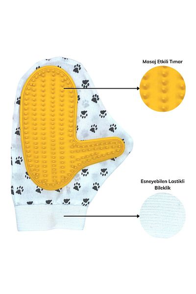 Osso Fashion Cat Dog Washing Hair Lightener Knot Remover Plastic Grooming Massage Glove Hand Brush