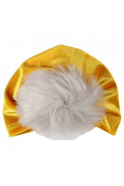 OEM Drool Velvet Baby Turban (Color: Yellow)