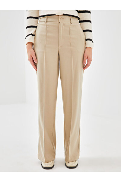 LC Waikiki Beige Loose Fit Women's Trousers