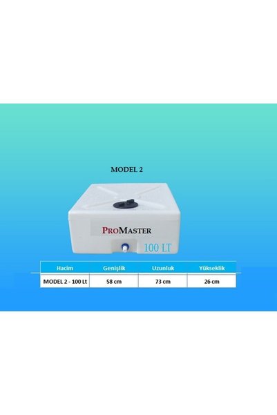 Promaster 100 Lt Kare Su Deposu Vana Hediye Model 2 Tankı Bidonu Karavan