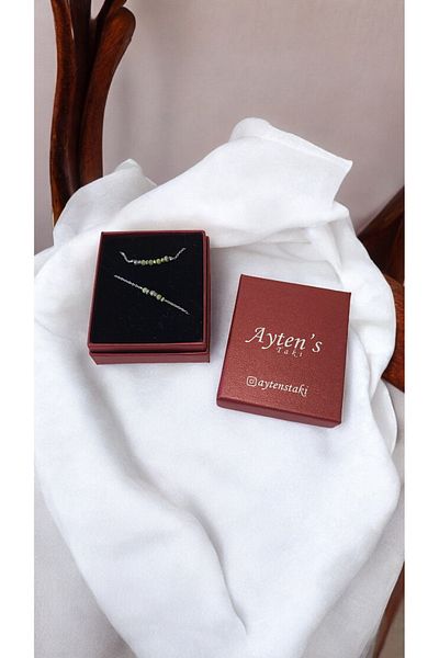 AYTENS TAKI Natural Jade Necklace Bracelet Set