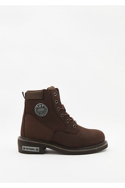 Harley Davidson Jim Γυναικείες μπότες Nubuck σε σκούρο καφέ