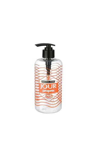 Ovebu Transparent Liquid Soap Dispenser with Round Plastic Pump 500 ML