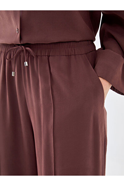 LC Waikiki Γυναικείο φαρδύ παντελόνι με ελαστική μέση