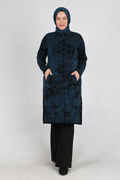 behrem Büyük Beden Tesettür Triko Ceket 9312
