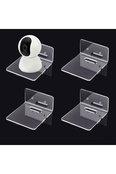 Choice Aech-20107 4pcs Wall Shelves Acrylic Floating Shelves Small Clear Shelf Display Ledges Adhesive Hang