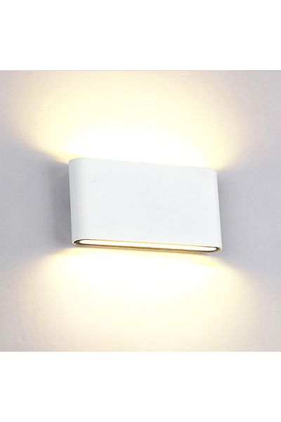 Choice Warm White (2700-3500K) 175x90x28mm 12W White Nordic Wall Light Aluminum IP65 Waterproof Indoor Wal