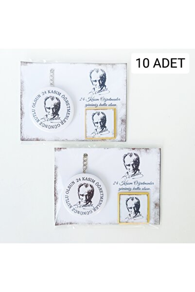 ORGANİZASYON HEDİYEM 10 قطع 24 نوفمبر هدية عيد المعلم حلقة مفاتيح كبيرة الحجم...