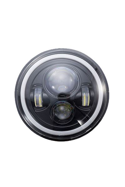 Choice H4/9003/hb2 Hi/lo White 1pc 7inch LED Headlight White Halo Angle Eyes Led H4 Headlight Hi/low Turn Si