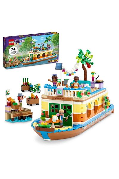 LEGO Friends Canal Boat House 41702 – Creative Toy Building Set for Children Ages 7 and Up (737 Pieces)