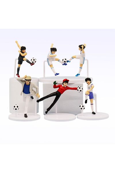 Choice Opp Bagged 6pcs Captain Tsubasa Anime Figure Ozora Tsubasa Action Figures Hyuuga Kojirou/wakabayashi