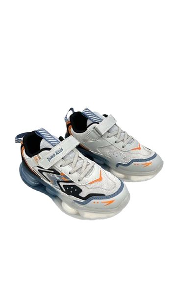Jump 31053 Pantofi sport pentru copii cu talpă transparentă cu velcro gri