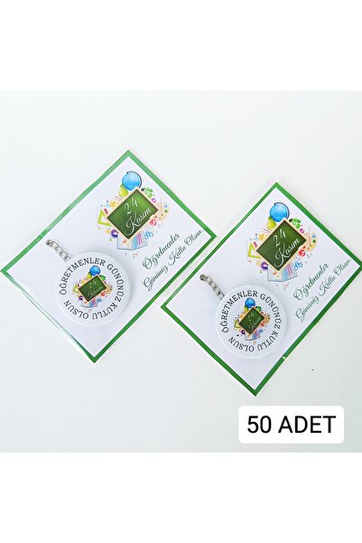 ORGANİZASYON HEDİYEM 50 قطعة 24 نوفمبر هدية عيد المعلم سلسلة مفاتيح كبيرة الحجم وفتح / هدية المؤسسة