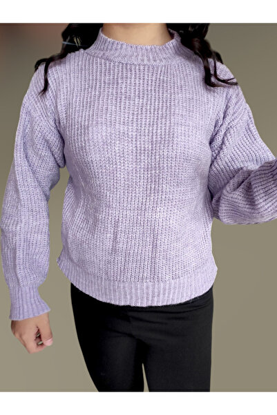 Sublime Butik Γυναικεία κοντή πλεκτή μπλούζα με λαιμόκοψη