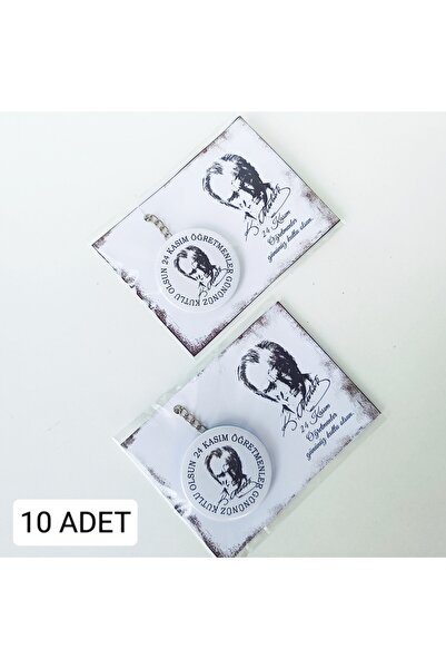 ORGANİZASYON HEDİYEM 10 Pcs 24 November Teacher's Day Gift Large Size Keychai...
