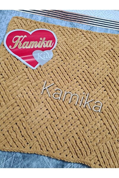 KAMİKAM بطانية محبوكة يدويًا للأطفال والرضع مقاس 90/90 - ناعمة ومريحة