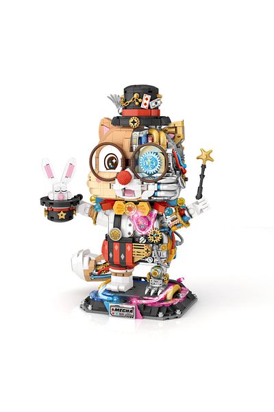 Choice No Box Loz-1956 Luminous Mechanical Squirrel Sorcerer Puzzle Model Assembled Children's Adult Buildi