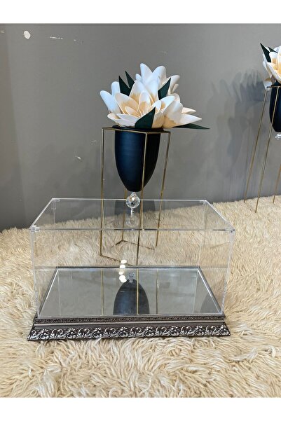 Benjamin Çeyiz 3'lü Pleksi Fanus Nişan Çeyiz Plexi Fanus