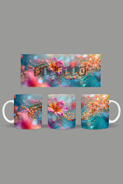 Fizello Colorful Flowers - Colorful Floral Themed Mug