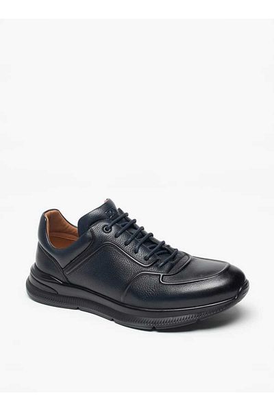 Duchini Men's Textured Lace-Up Low Ankle Sneakers