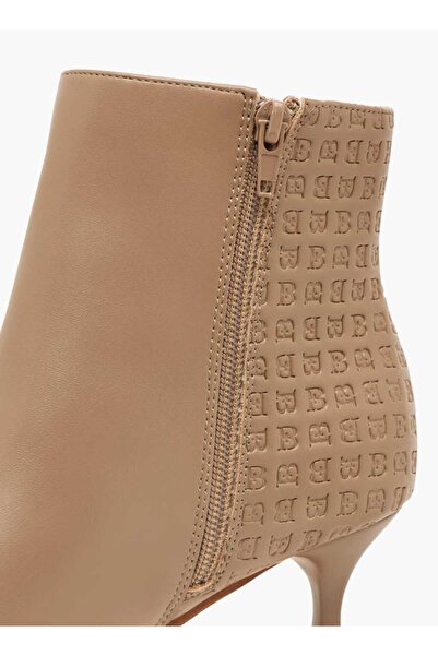 Flora Bella by Shoexpress Flora Bella Monogram Embossed Kitten Heels and Zippered Ankle Boots