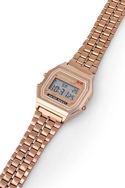 Louis Genessio Cso Model Rosegold Vintage Chronometer/With Date and Alarm Wristwatch