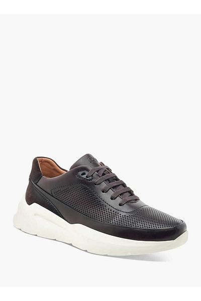 Duchini Men's Textured Lace-Up Low Ankle Sneakers